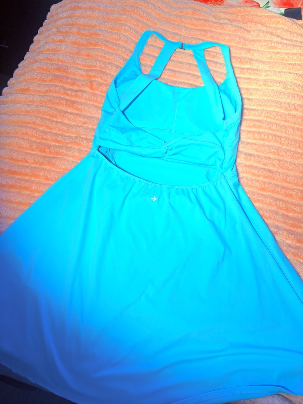 HALARA Aqua Blue EZ PZ Dress with Built-In Support & Shorts
